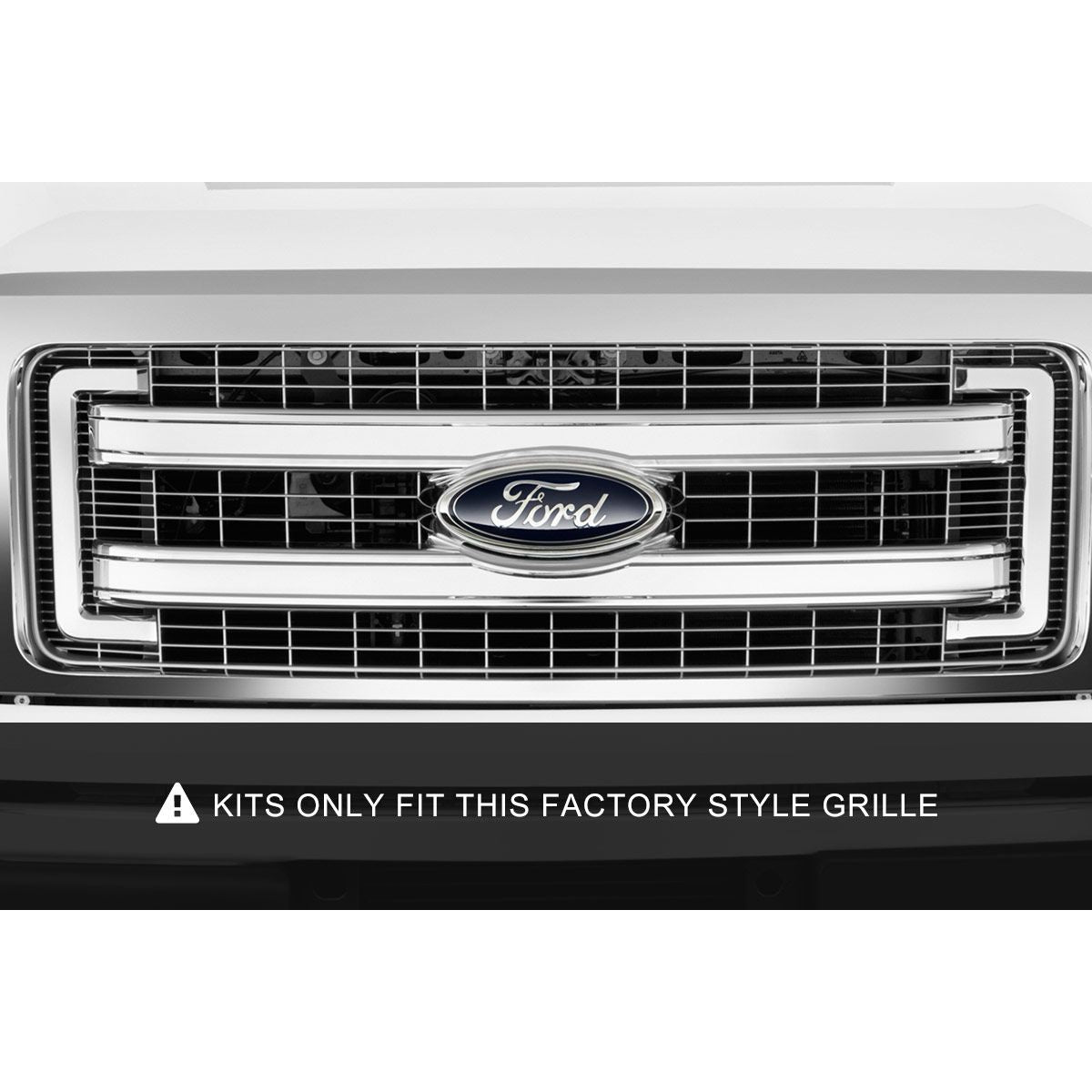 ROUGH COUNTRY LED Light Kit | Grille Mount | Dual 30" Chrome Single Row | Ford F-150 (09-14) | 70660