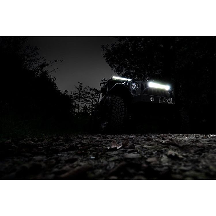 ROUGH COUNTRY 20 Inch Chrome Series LED Light Bar | Dual Row | Amber DRL | 70920DA