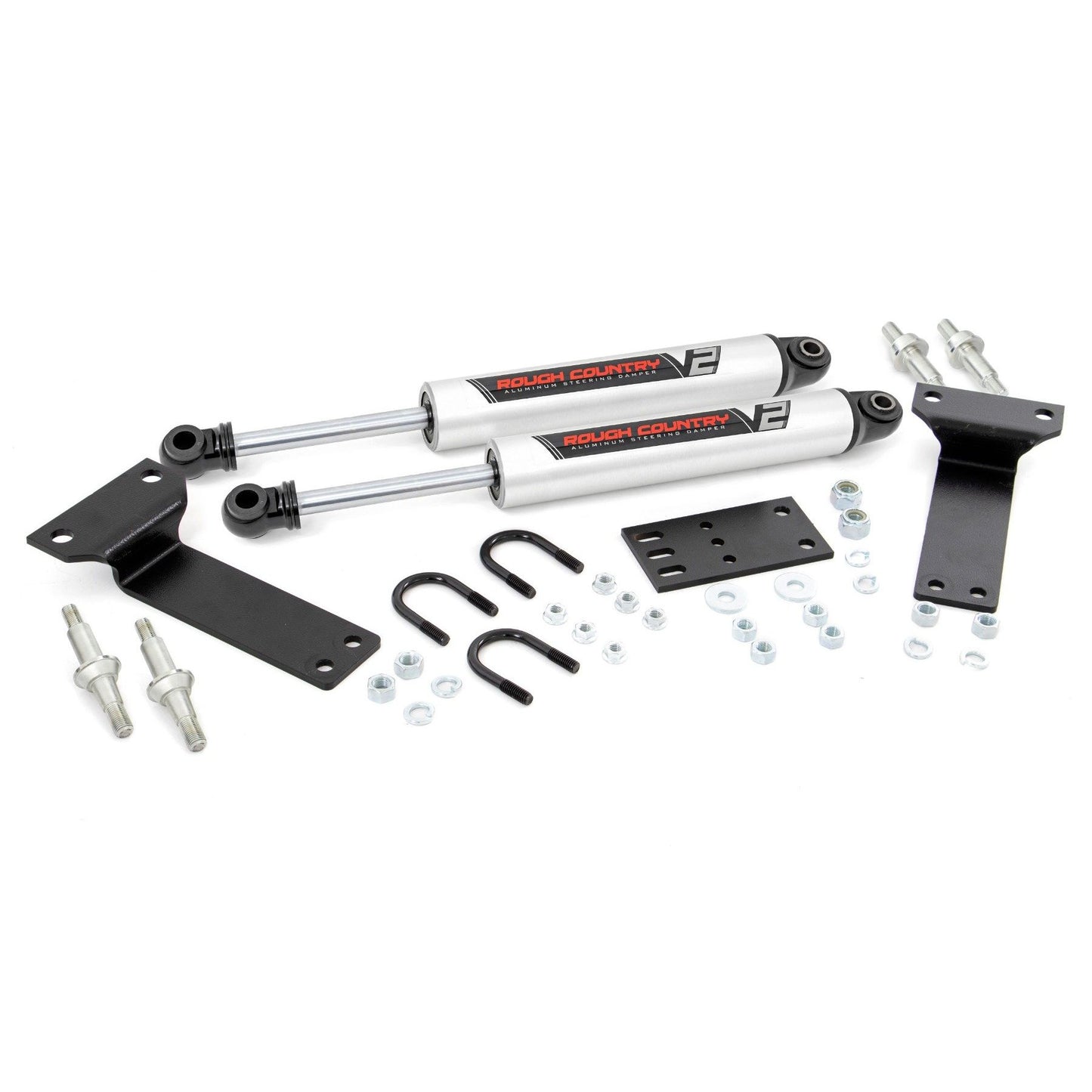 ROUGH COUNTRY V2 Steering Stabilizer | Dual | 2-8 Inch Lift | Ford Excursion (00-05)/Super Duty (99-04) | 8749070