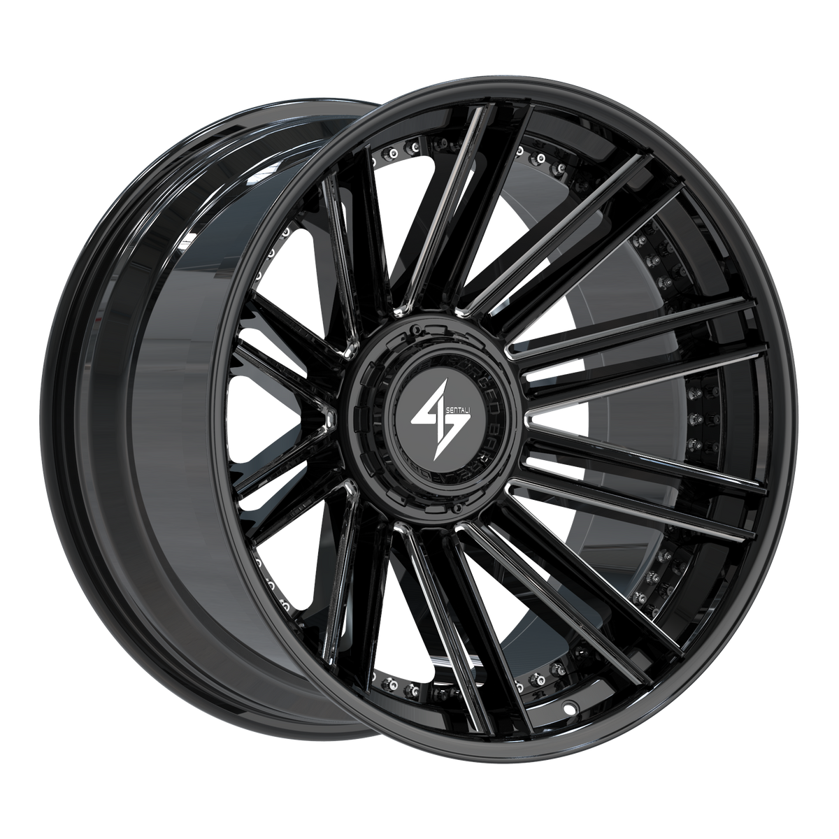 SENTALI BARREL FORGED XTREME BFX3 Gloss Black Lip / Gloss Black Milled Centre