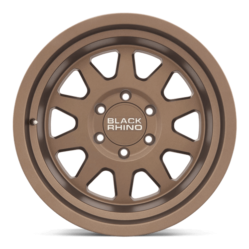 Black Rhino STADIUM Matte Bronze wheel featuring a 10-spoke design for off-road performance.