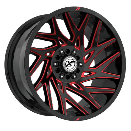 XF OFFROAD XF-229 Gloss Black Milled Red
