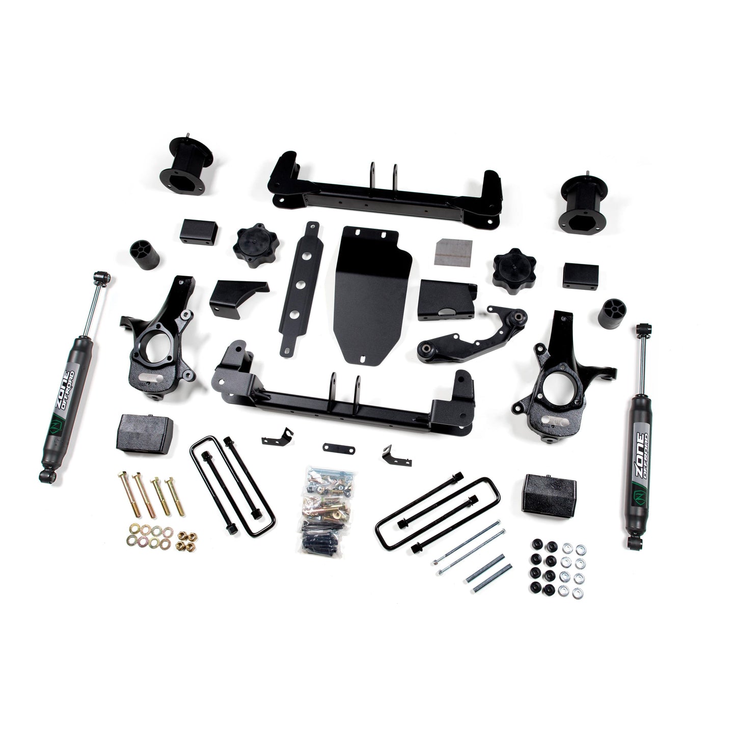 ZONE OFFROAD | 14-18 Silverado/Sierra 1500 4WD 4.5 Inch Alum/Stamped Arms With Nitro Shocks Zone Offroad | ZONC28N components kit