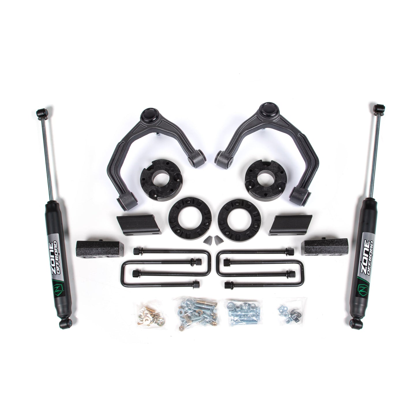 ZONE OFFROAD | 19-23 Silverado/Sierra 1500 3.5 Inch Adventure Series Lift Kit With Nitro Shocks Zone Offroad | ZONC47N components