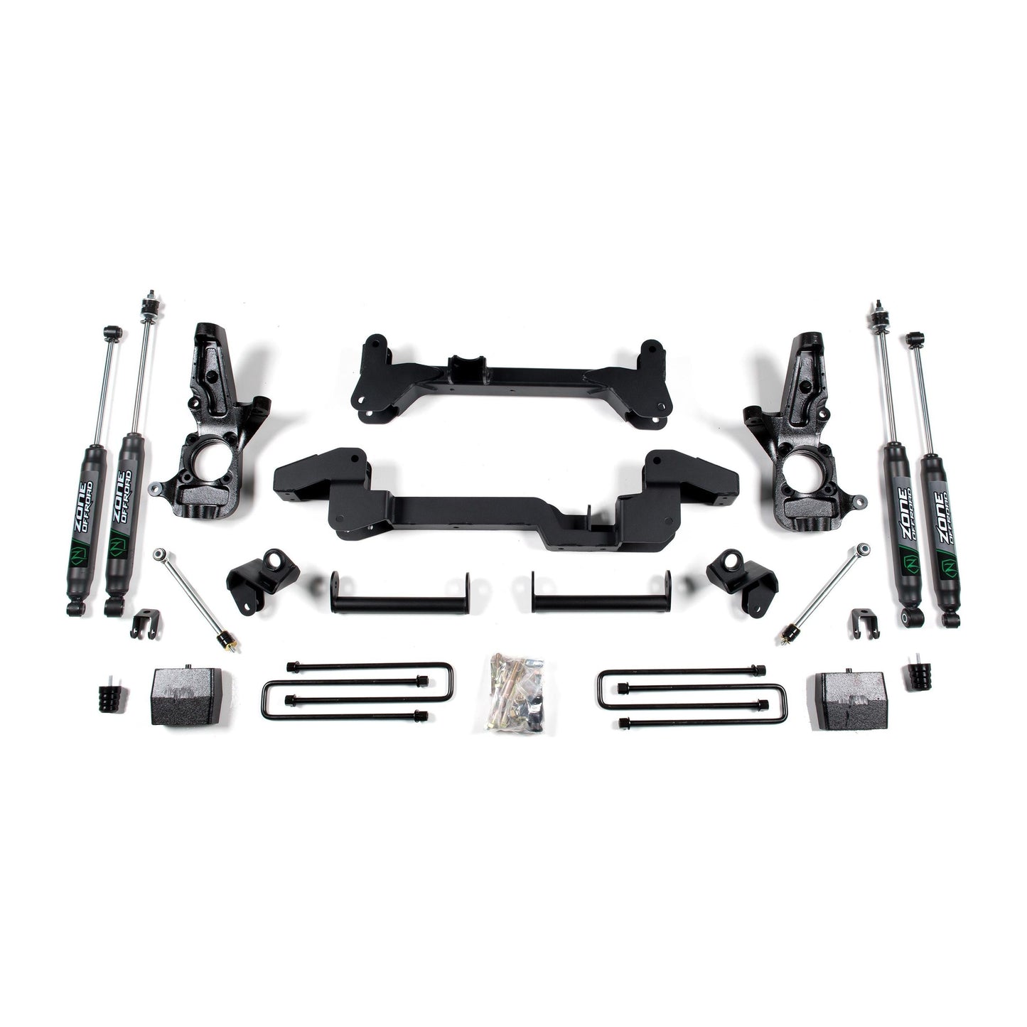 ZONE OFFROAD | 01-10 Silverado/Sierra 2500/3500 HD 6 Inch Lift Kit Fox Adventure Shocks Zone Offroad | ZONC5F parts and components