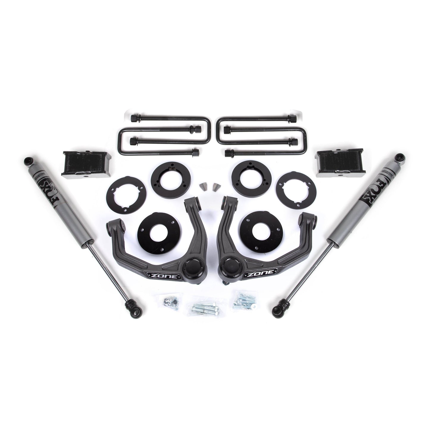 ZONE OFFROAD | 1.75 Inch Lift Kit W/Fox Adv Shocks | Chevy Silverado & GMC Sierra 1500 AT4 & Trail Boss (19-24) | ZONC74F