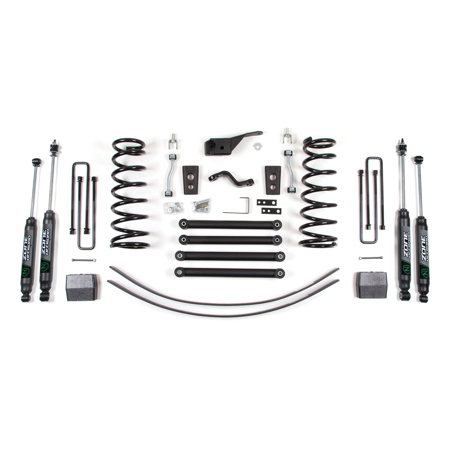 ZONE OFFROAD | 2000 Dodge RAM 1500 5 Inch Coil Spring Lift Kit Fox Shocks Zone Offroad | ZOND45F components layout