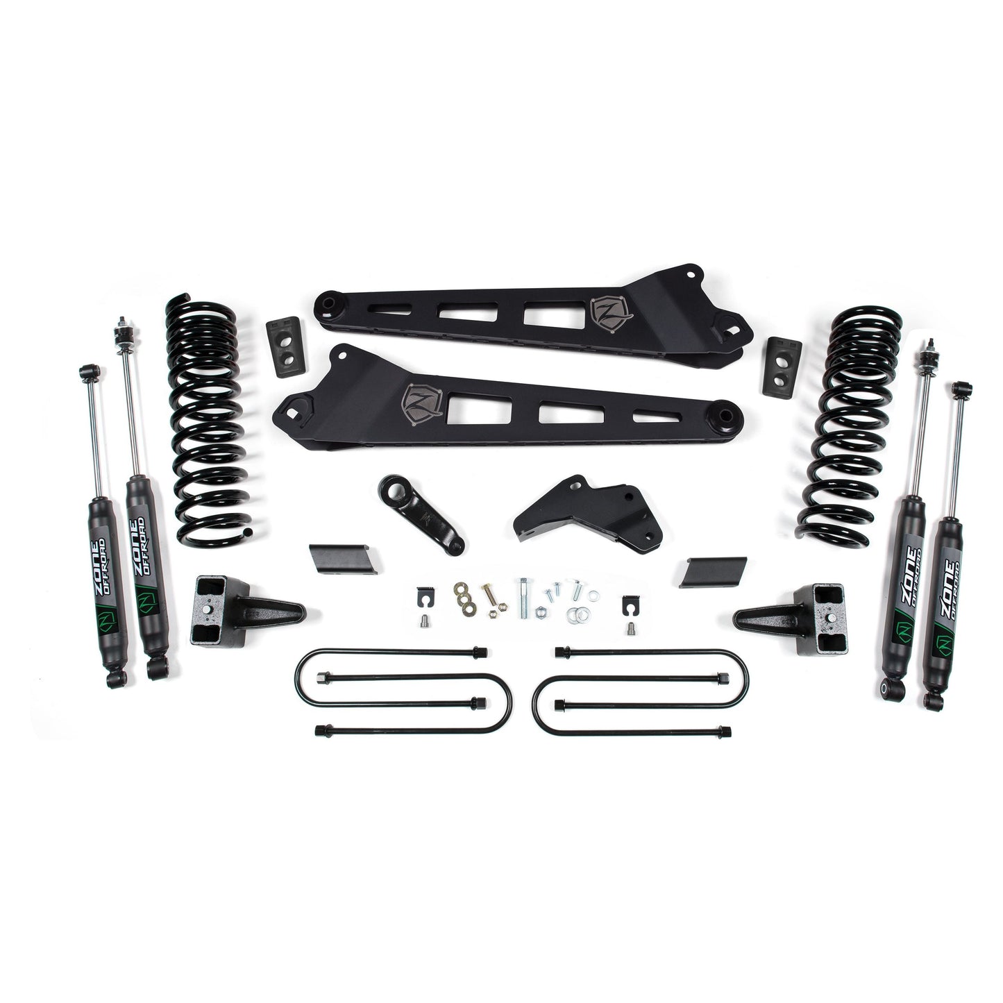 ZONE OFFROAD | 13-18 RAM 3500 5.5 Inch Replacement Radius Arm Lift Kit Gas With Nitro Shocks Zone Offroad | ZOND67N components