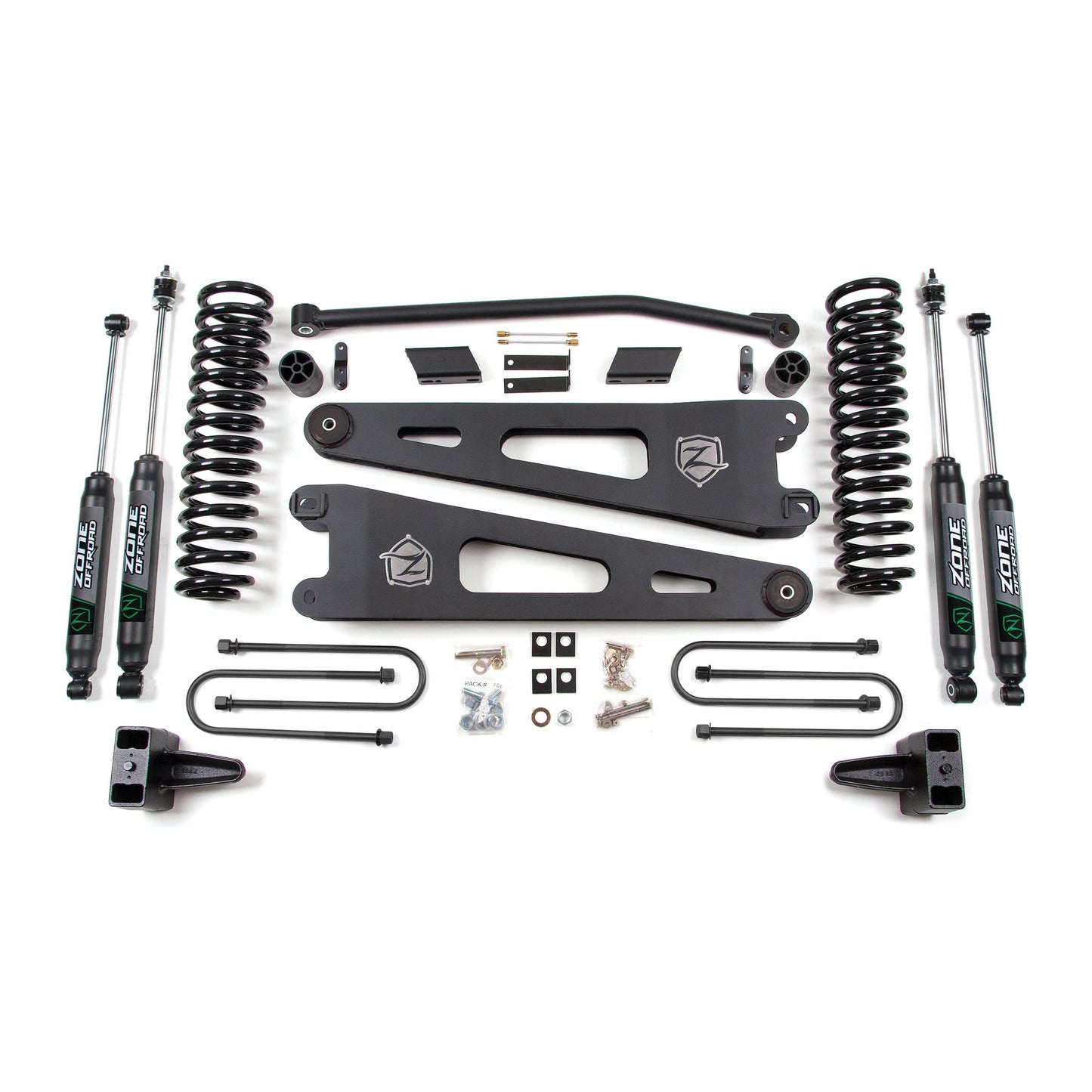 ZONE OFFROAD | 08-10 Ford F-250/F-350 Super Duty 4 Inch Radius Arm Lift Kit Diesel With Nitro Shocks Zone Offroad | ZONF23N components