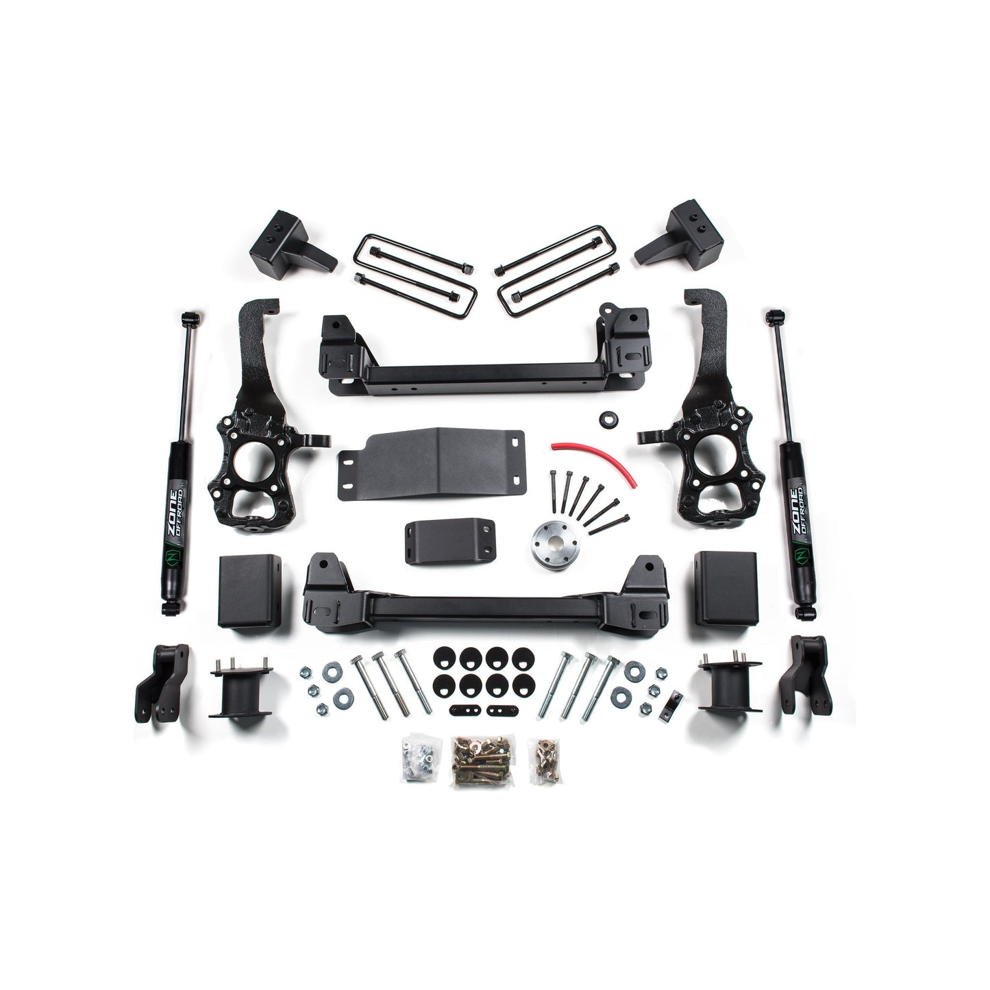 ZONE OFFROAD | 15-20 Ford F-150 4WD 4 Inch Lift Kit Fox Shocks Zone Offroad | ZONF47F complete lift kit components.