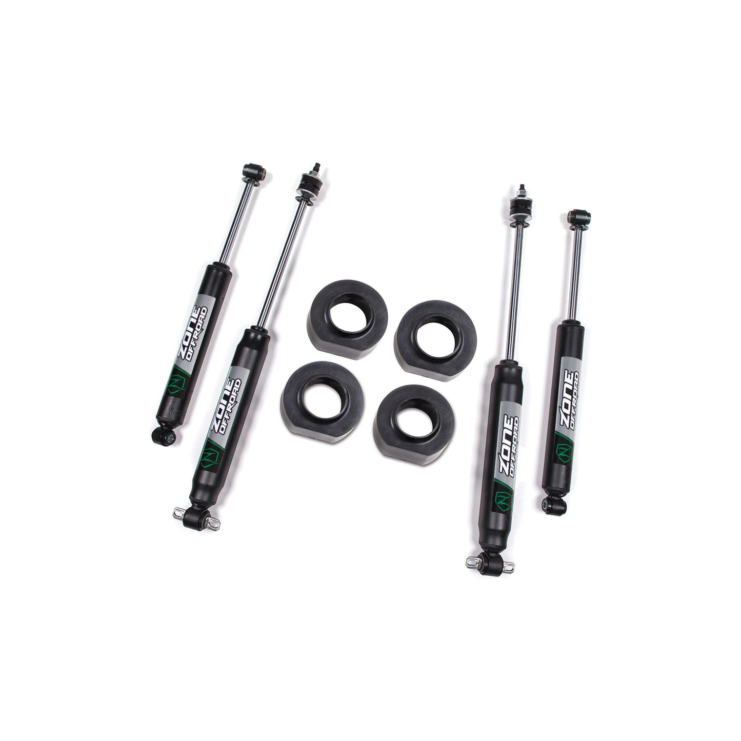 ZONE OFFROAD | 93-98 Jeep Grand Cherokee ZJ 2 Inch Coil Spring Spacer Lift Kit With Nitro Shocks Zone Offroad | ZONJ19N components