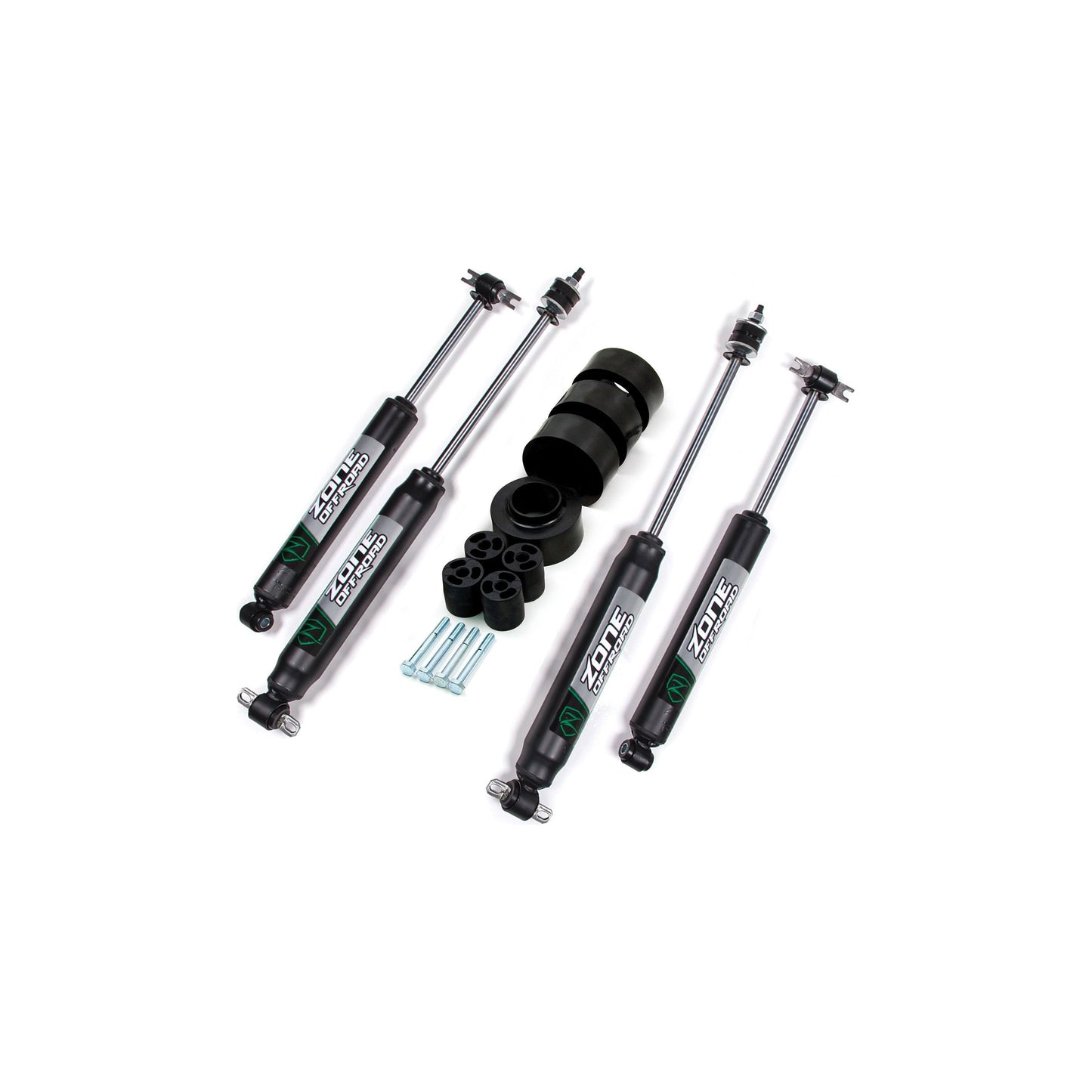 ZONE OFFROAD | 97-06 Jeep Wrangler TJ 1.75 Inch Lift Kit No Shocks Zone Offroad | ZONJ1 includes coil spacers and bump stops.