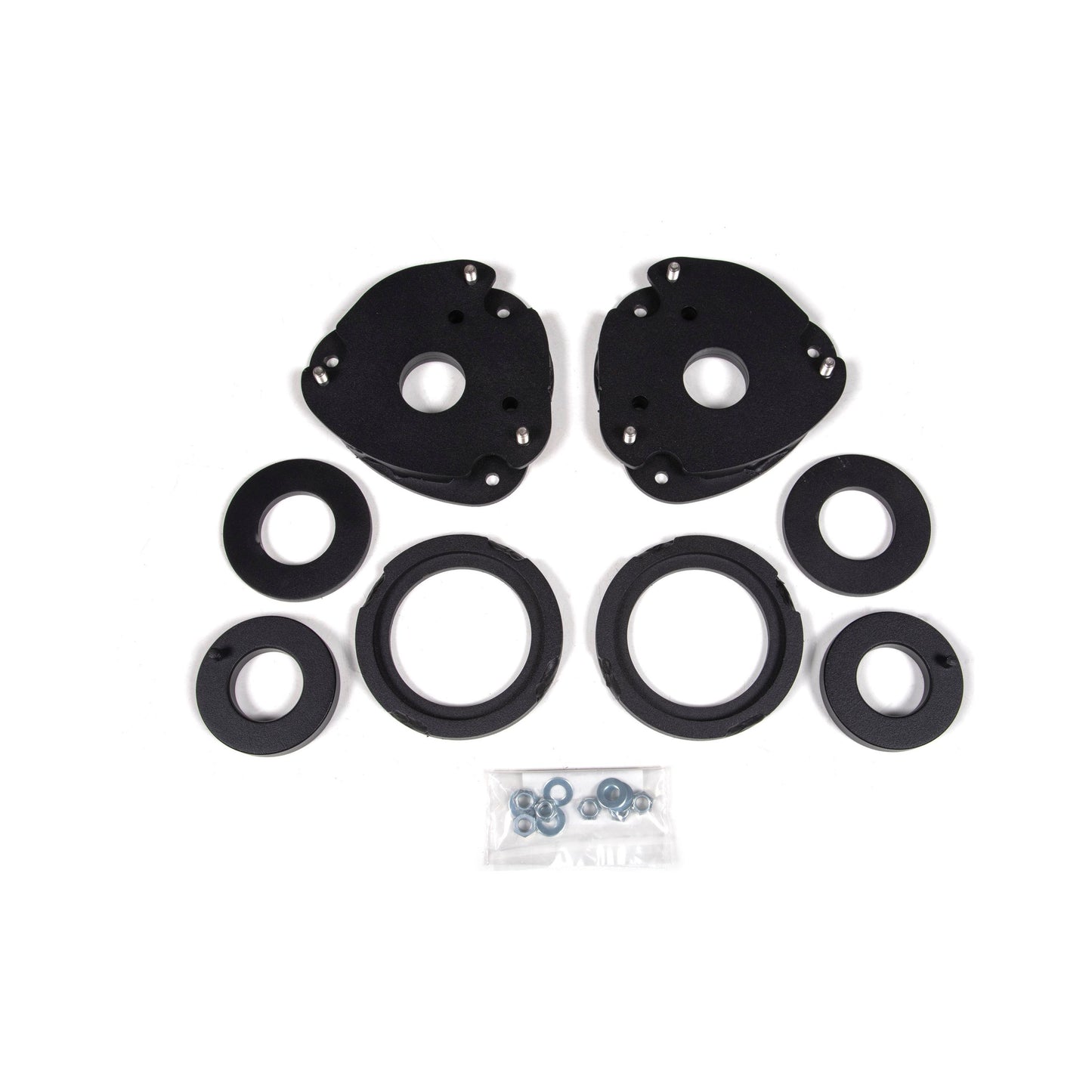 ZONE OFFROAD | 1" Lift Kit I ZONF1100 components including strut spacers and coil spacers for Ford Bronco Sport.
