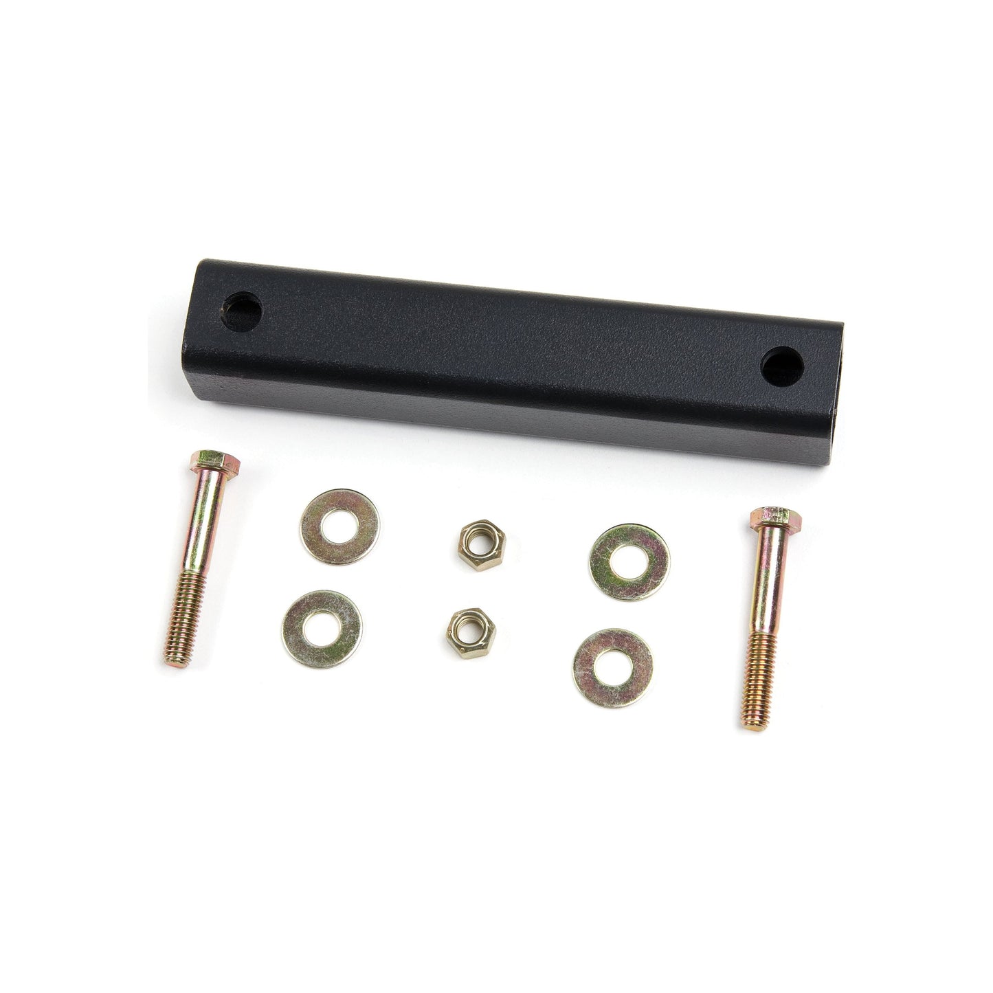 ZONE OFFROAD | Carrier Bearing Drop - Mounts Below Crossmember I ZONC5612 kit components including steel part and hardware.