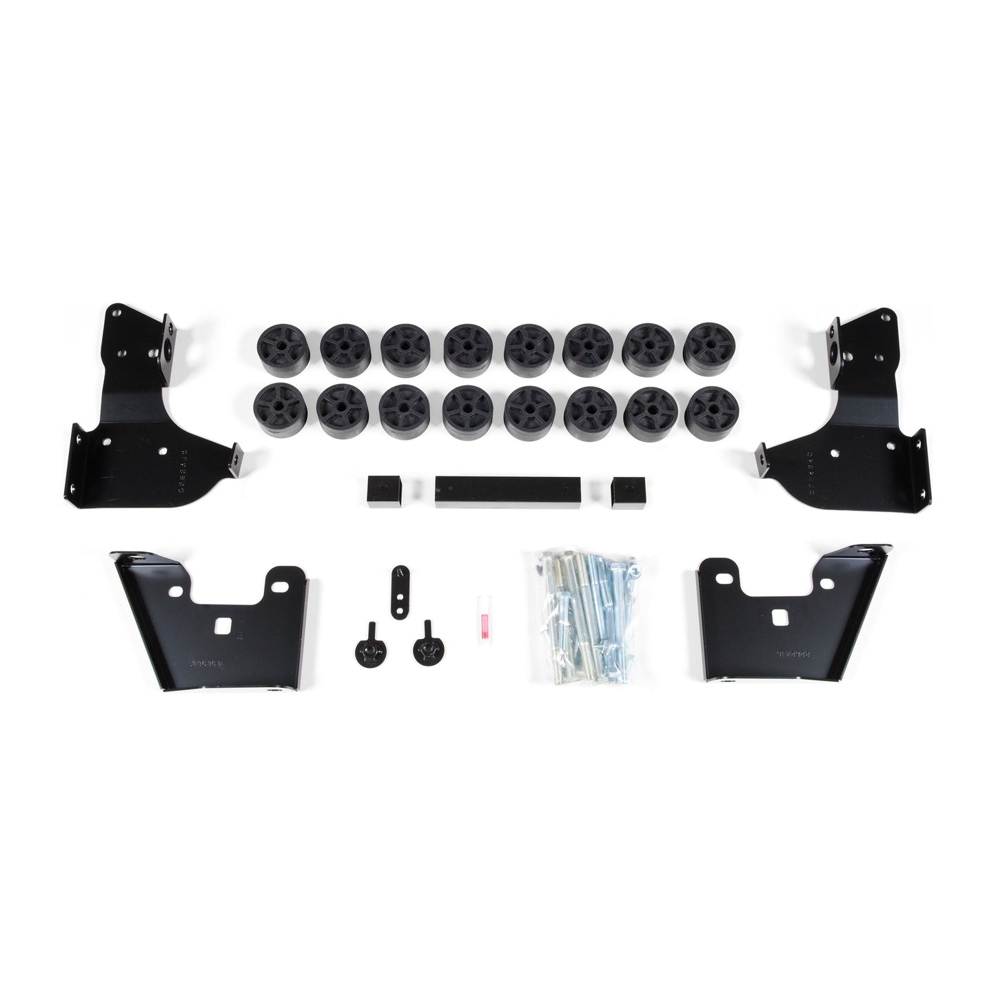 ZONE OFFROAD | 1.5 Inch Body Lift Kit I ZONC9151 components including body mount blocks and brackets.
