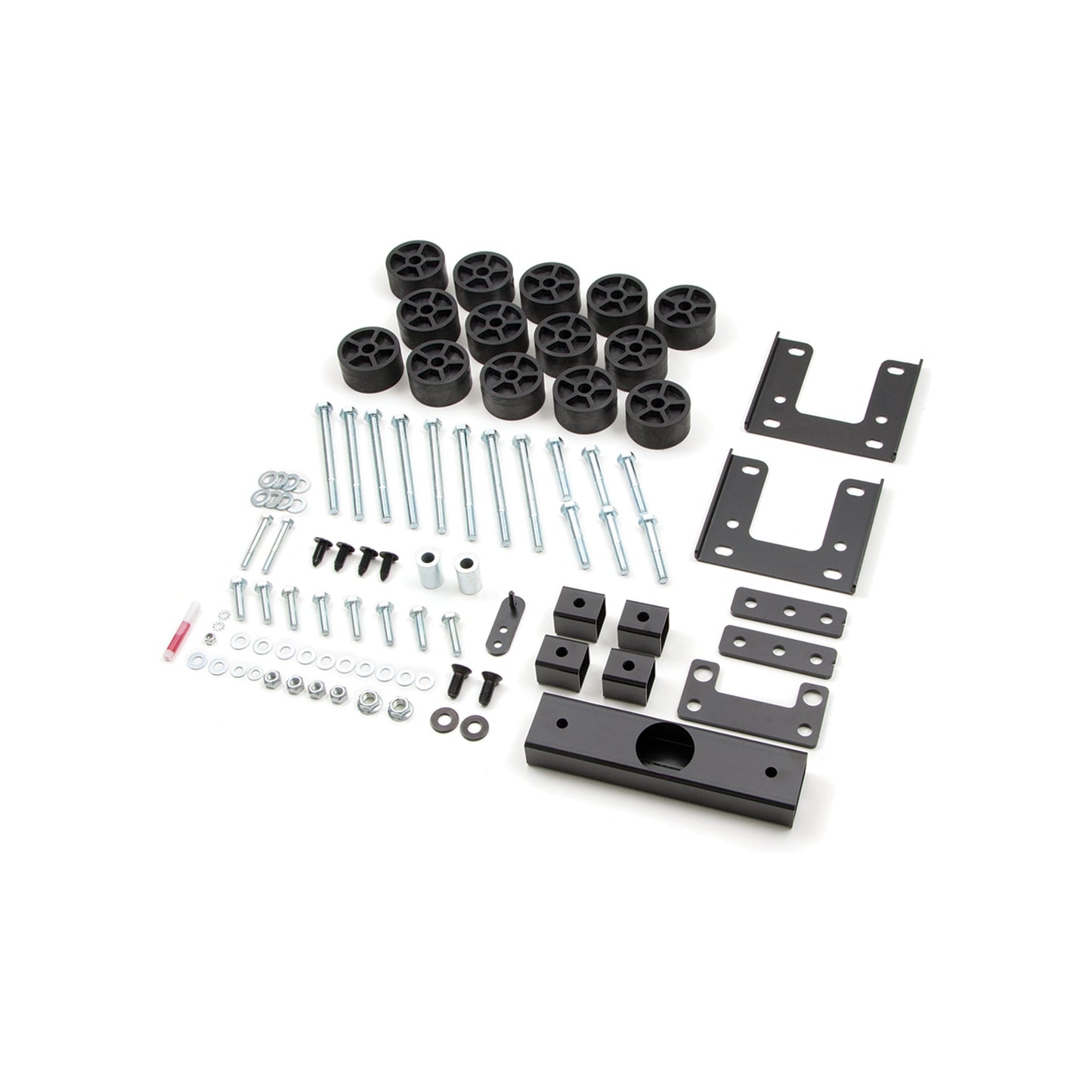 ZONE OFFROAD | 1.5 Inch Body Lift I ZOND9150 components including body mount blocks and hardware for Dodge Ram 1500.
