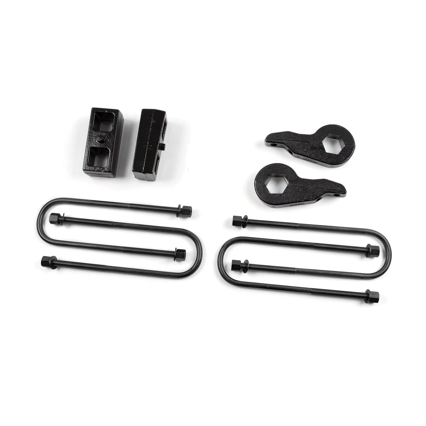 ZONE OFFROAD | 2 Inch Torsion Key Lift Kit I ZONF1212 components including torsion keys, blocks, and u-bolts.