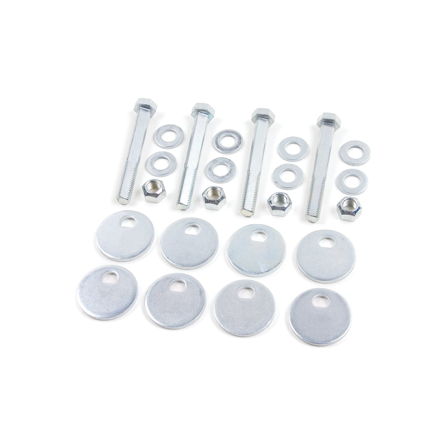 ZONE OFFROAD | Alignment Cam Bolts I ZONF8001 hardware kit showing bolts, nuts, and washers for vehicle alignment.