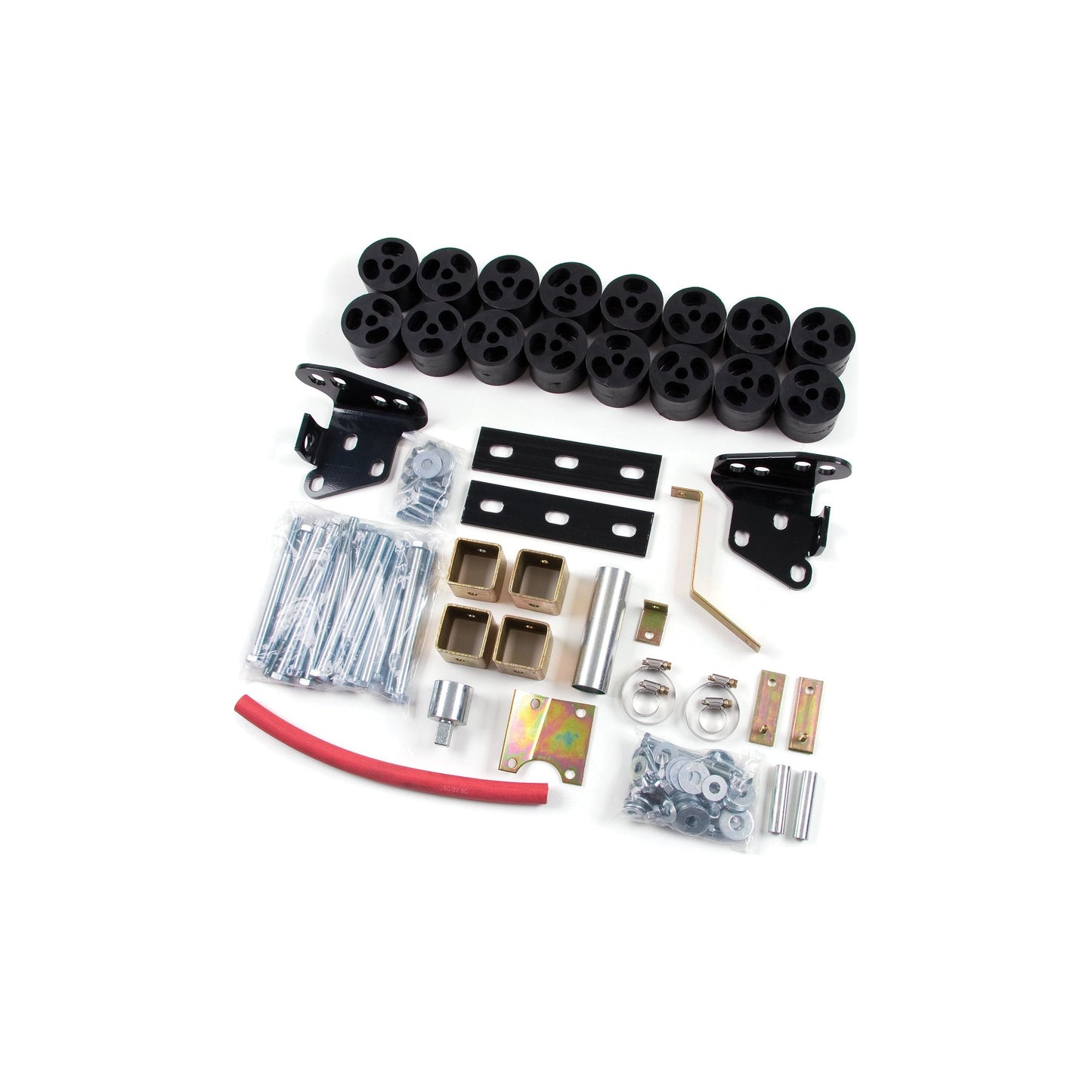 ZONE OFFROAD | 2 Inch Body Lift Kit I ZONF9285 components including body mount blocks and hardware