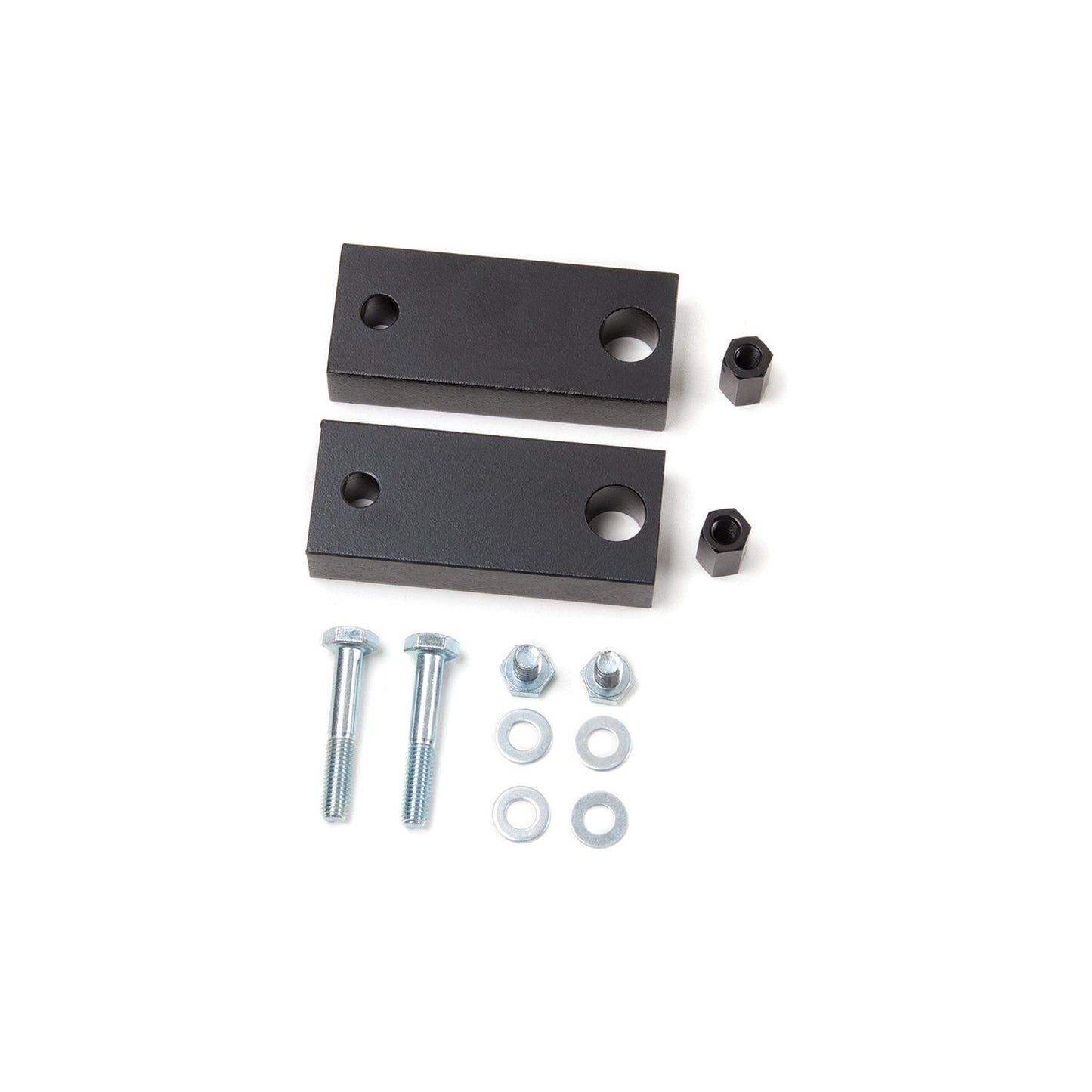 ZONE OFFROAD | 1" Motor Mount Lift I ZONJ5111 mounting hardware including steel spacers and bolts.