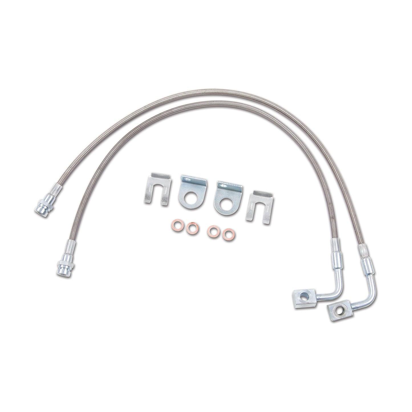 ZONE OFFROAD | Front Brake Lines Jeep Wrangler JK (07-18) I ZONJ5403 high quality brake hoses and fittings kit