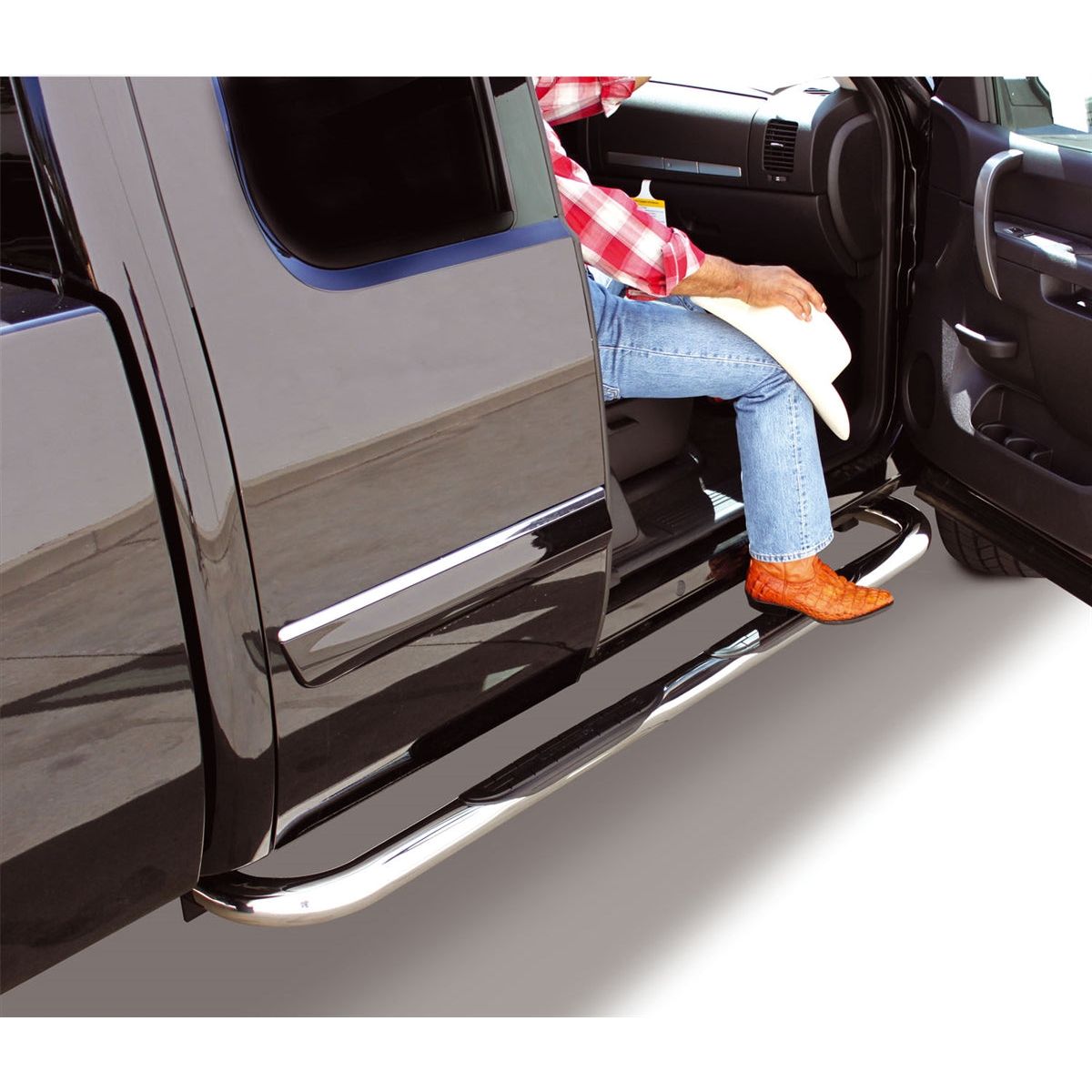 Go Rhino 4000 Series 3" Round Side Steps (Chrome) For Jeep Wrangler JL (JLU) Models 4506C