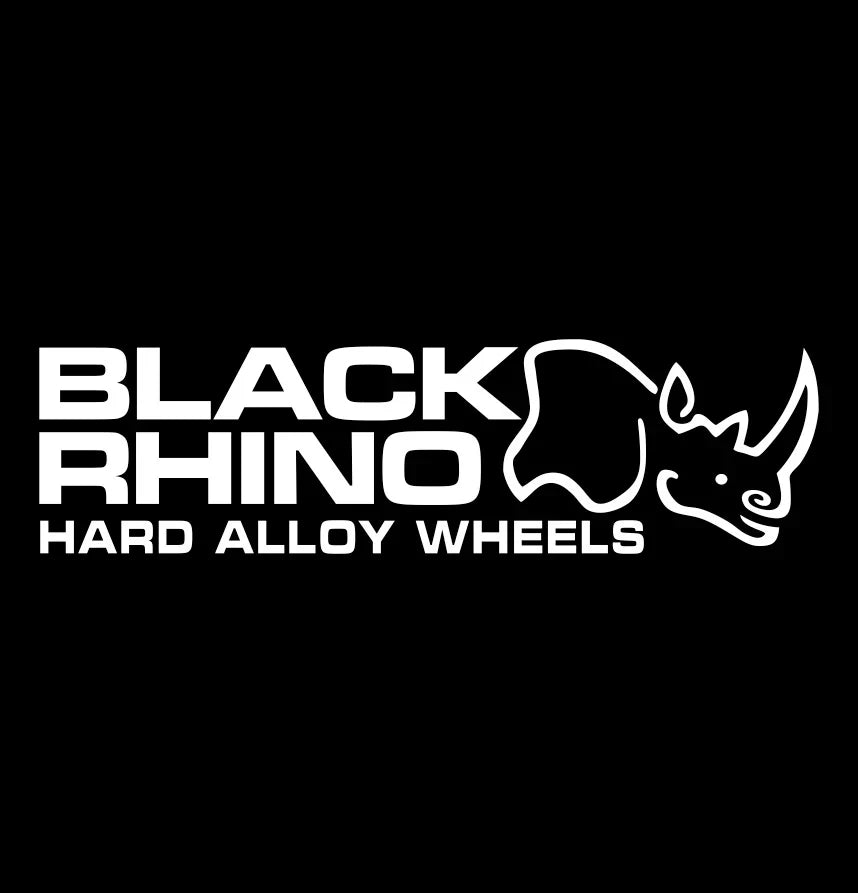 Logo for BLACK RHINO WHEELS with a stylized rhinoceros design on a black background.