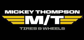 Mickey Thompson Off-Road Tires logo featuring M/T branding and a bold design.