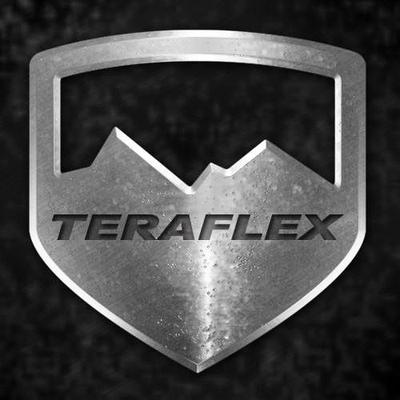 TERAFLEX logo featuring a shield and mountain design, representing performance-driven automotive components.
