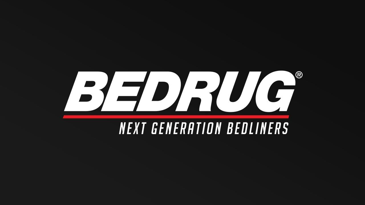BEDRUG logo showcasing next generation bedliners for truck bed protection.