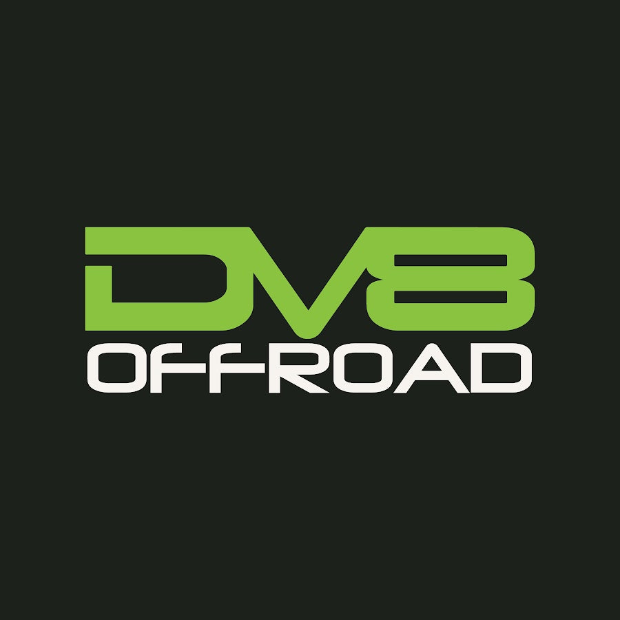 Logo of DV8 OFF-ROAD, a leader in aftermarket off-road accessories for trucks and Jeeps.