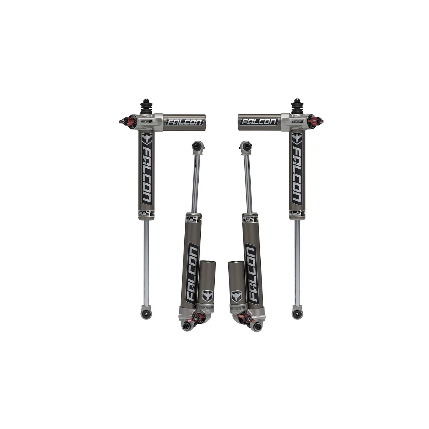 FALCON SHOCKS | 07-18 Jeep Wrangler JK 2 Door SP2 3.3 Fast Adjust Piggyback Shock Kit 1.5-2.5 Inch Lift Falcon Shocks | 02-02-33-400-002