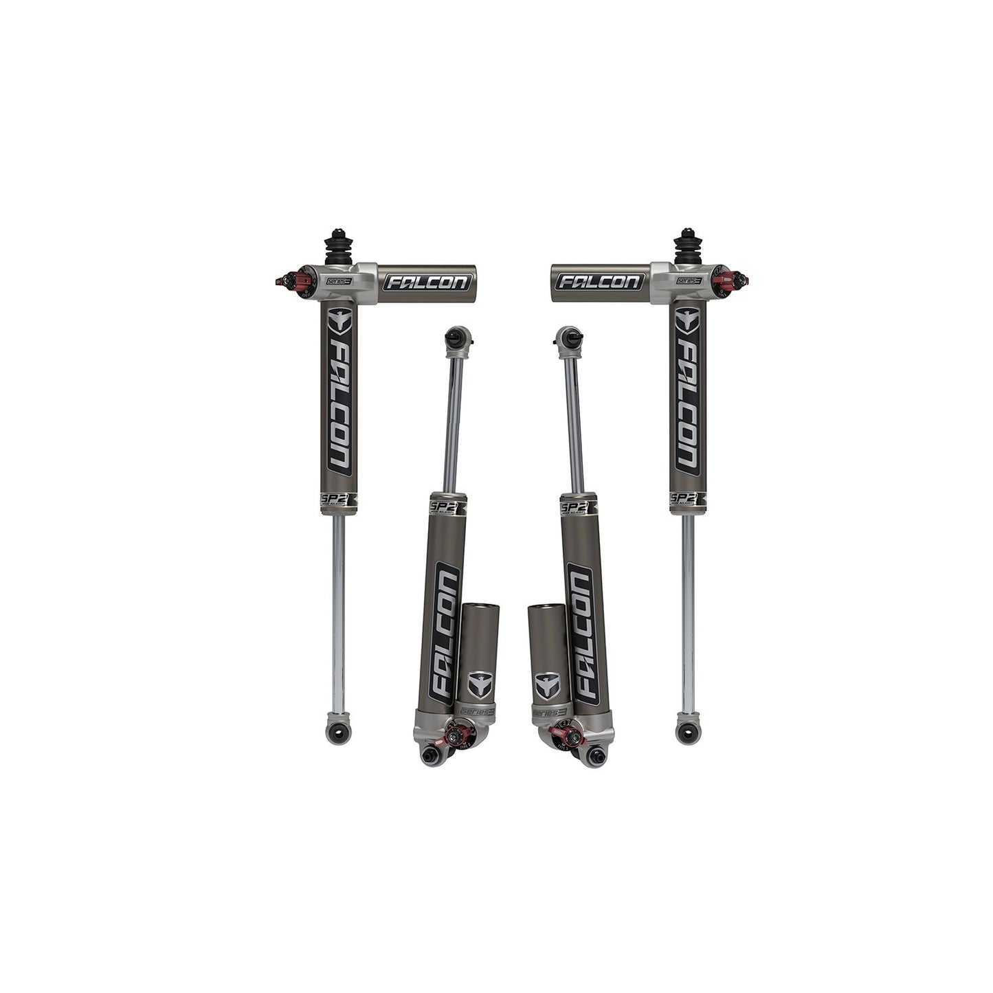 FALCON SHOCKS | 07-18 Jeep Wrangler JK 2 Door SP2 3.3 Fast Adjust Piggyback Shock Kit 3-4.5 Inch Lift Falcon Shocks | 02-02-33-400-253