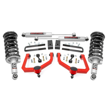 ROUGH COUNTRY | 3 Inch Lift Kit  N3 Struts & Shocks  Nissan Titan 2WD/4WD (2004-2024) | 83432RED