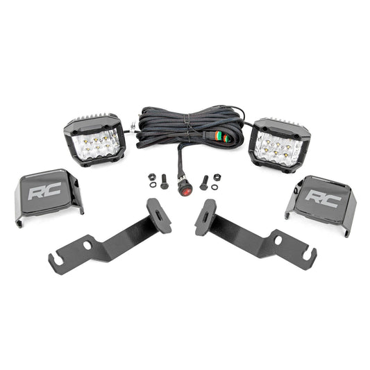 ROUGH COUNTRY LED Light Kit | Ditch Mount |  3" OSRAM | Wide | Toyota Tacoma 2WD/4WD (05-15) | 71091