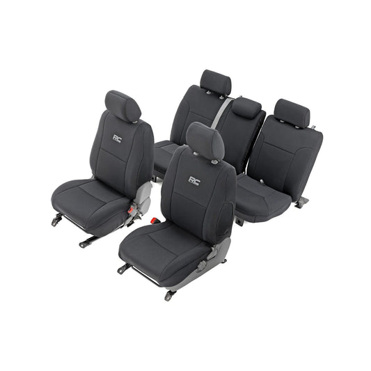 ROUGH COUNTRY Seat Covers | FR & RR | Crew Cab | Toyota Tacoma 2WD/4WD (2005-2015) | 91052