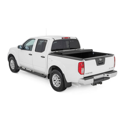 ROUGH COUNTRY Hard Tri-Fold Flip Up Bed Cover | 5' Bed | Nissan Frontier 2WD/4WD (05-21) | 49520501