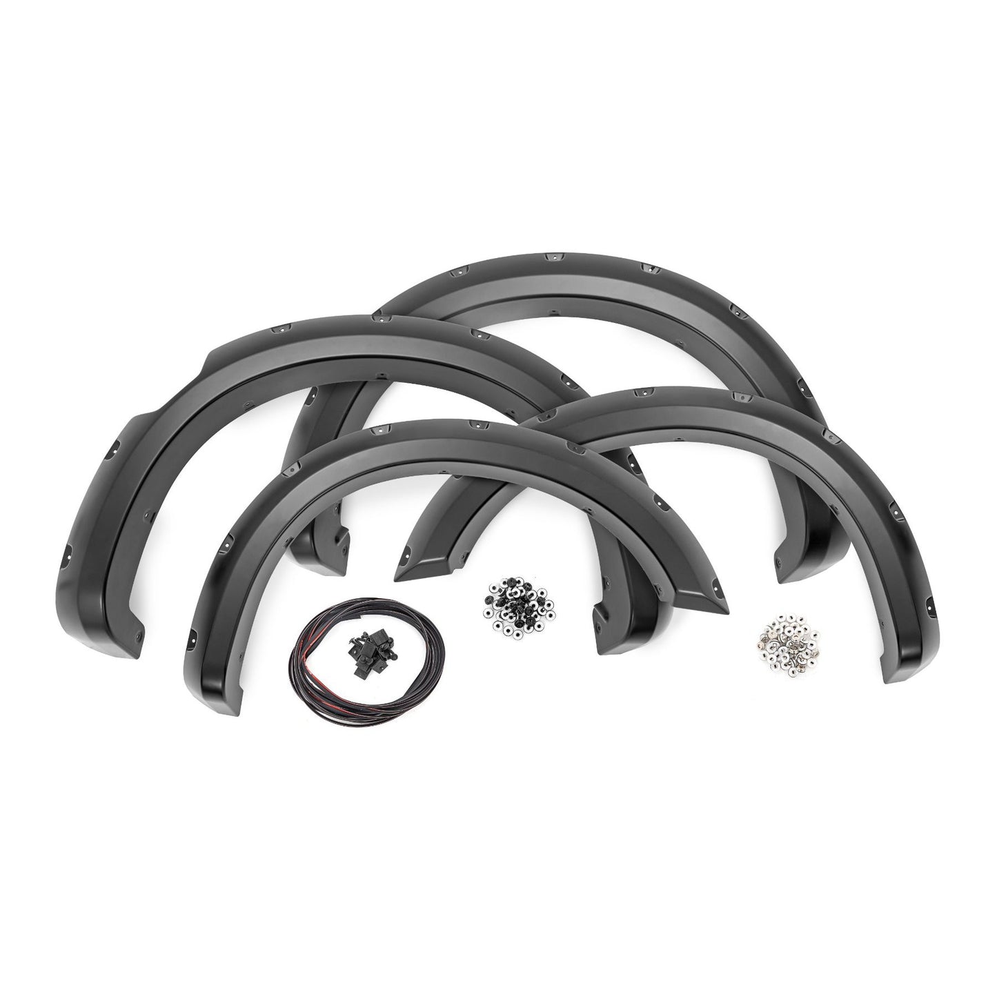 ROUGH COUNTRY Pocket Fender Flares | K23 Brilliant Silver | Nissan Titan 2WD/4WD (17-24) | F-N101705A-K23