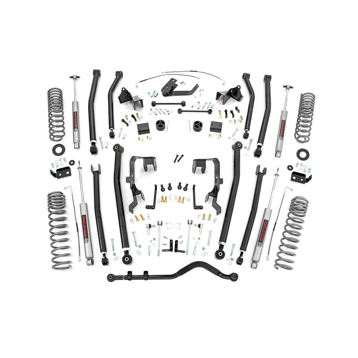ROUGH COUNTRY 4 Inch Lift Kit | Long Arm | Jeep Wrangler Unlimited 2WD/4WD (2007-2011) | 78530A