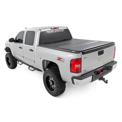 ROUGH COUNTRY Hard Tri-Fold Flip Up Bed Cover | 5'9" Bed | Chevy/GMC 1500 (07-13) | 49113551