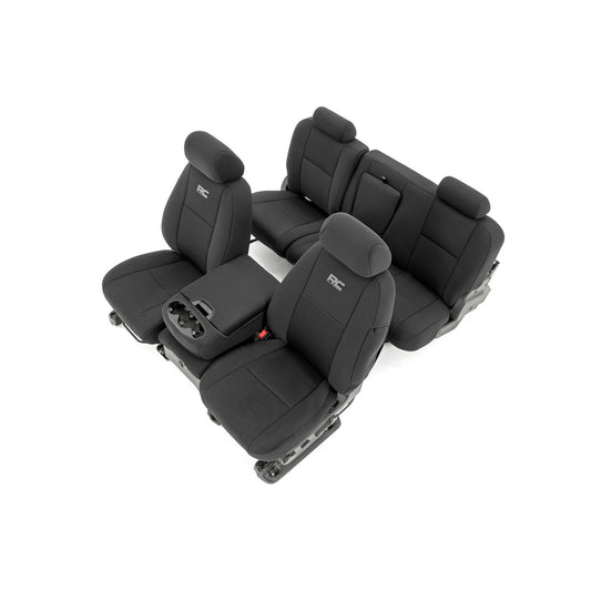 ROUGH COUNTRY Seat Covers | FR 40/40/20 & RR Full Bench | Chevy/GMC 1500/2500HD (07-13) | 91033