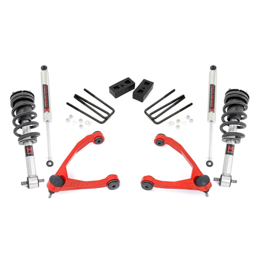 ROUGH COUNTRY 3.5 Inch Lift Kit | Cast Steel | M1 Strut | | Chevy/GMC 1500 (14-16) | 19840RED