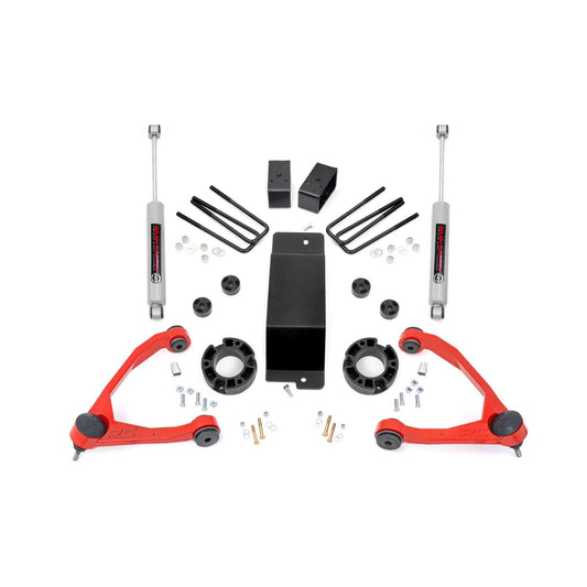 ROUGH COUNTRY 3.5 Inch Lift Kit | Alum/Cast Steel | Chevy/GMC 1500 (07-16) | 19431ARED