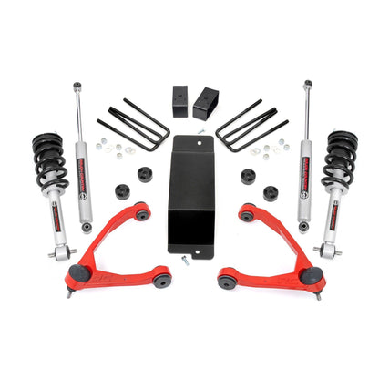 ROUGH COUNTRY 3.5 Inch Lift Kit | Forged UCA | N3 Strut | Chevy/GMC 1500 (14-16) | 19432RED