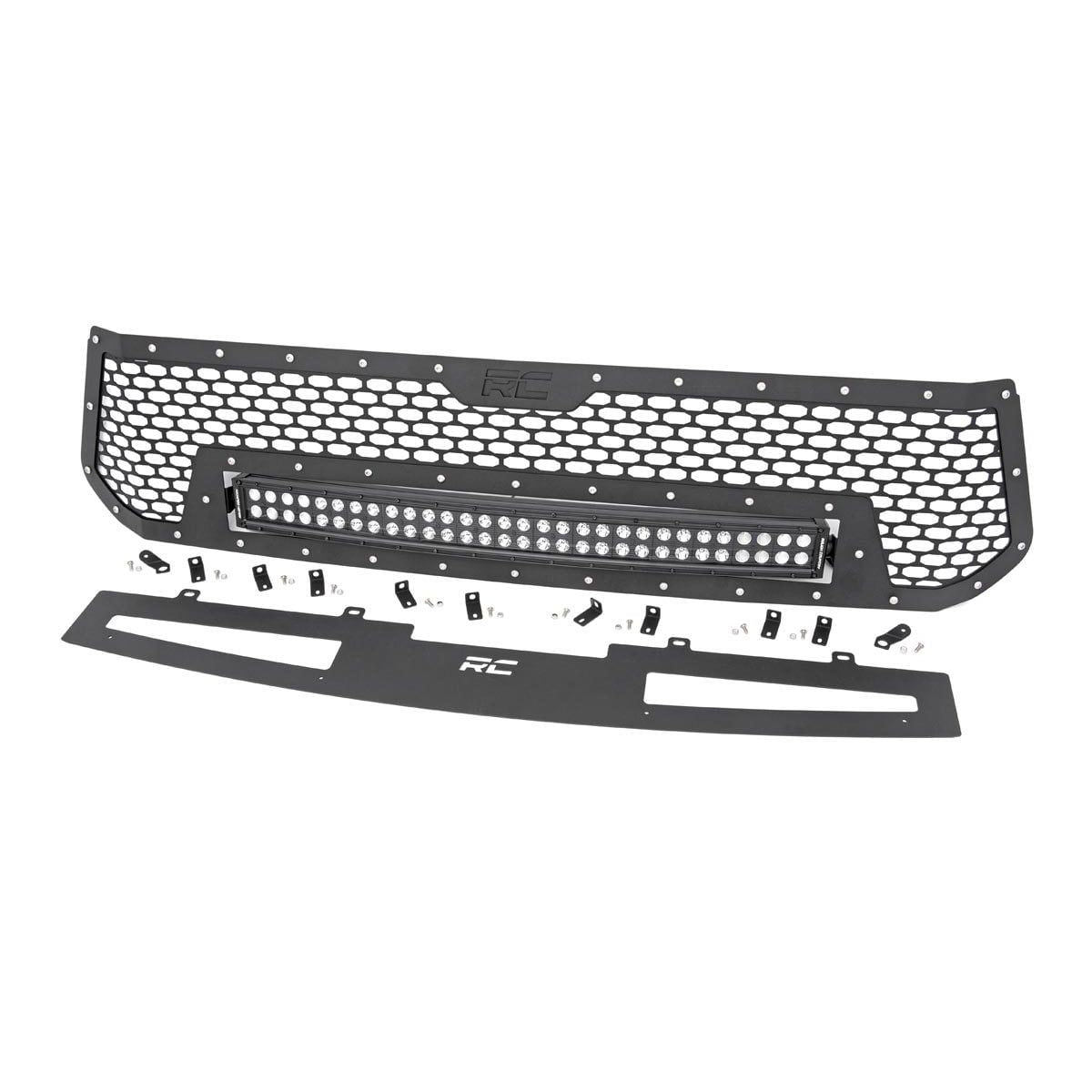 ROUGH COUNTRY Mesh Grille | 30" Dual Row LED | Black | Toyota Tundra 2WD/4WD (2014-2017) | 70226