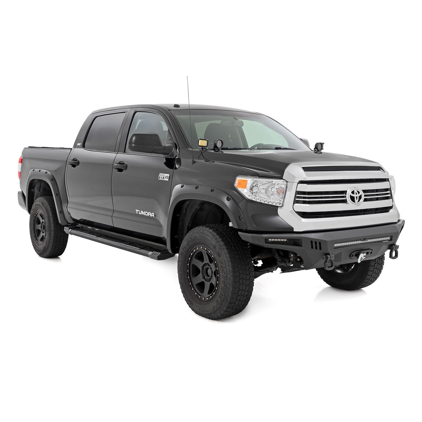 ROUGH COUNTRY HD2 Aluminum Running Boards | Crewmax Cab | Toyota Tundra 2WD/4WD (2007-2021) | SRB071791A