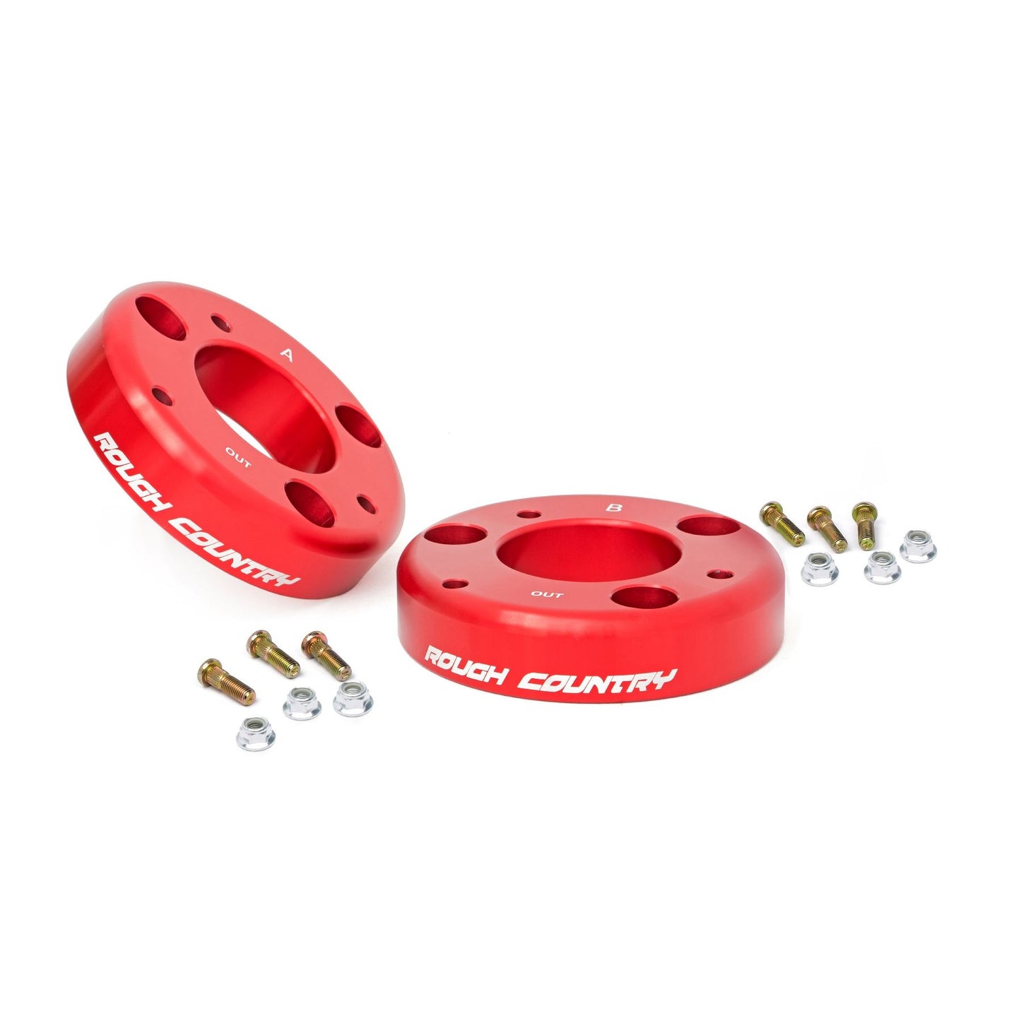 ROUGH COUNTRY 2 Inch Leveling Kit | Red | Ford F-150 2WD/4WD (2009-2013) | 568RED