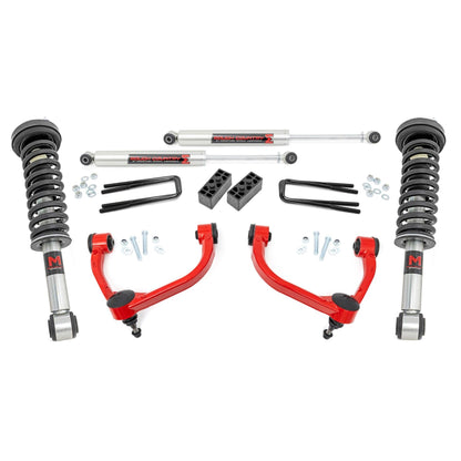 ROUGH COUNTRY | 3 Inch Lift Kit  M1 Struts  Ford F-150 4WD (2009-2013) | 54440RED