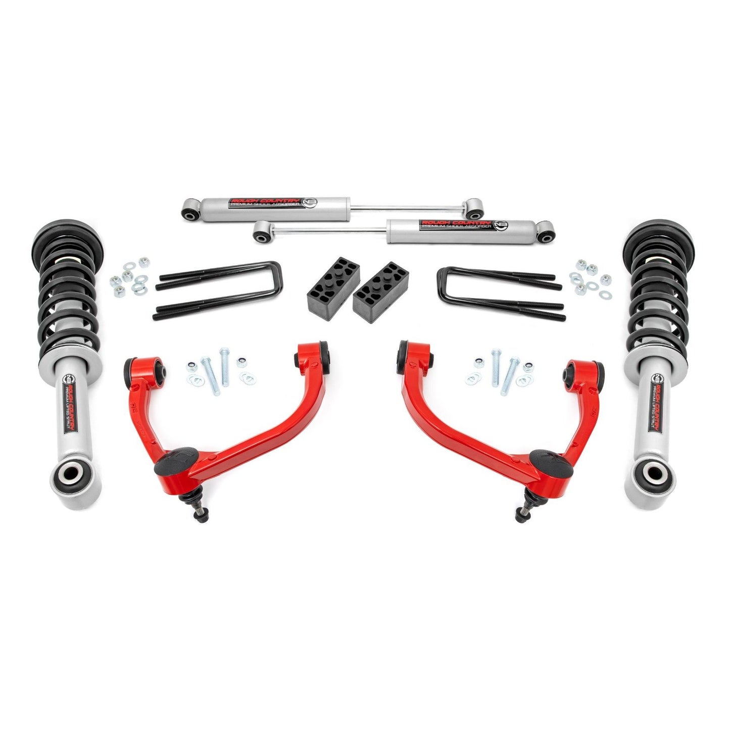 ROUGH COUNTRY | 3 Inch Lift Kit  N3 Struts  Ford F-150 4WD (2009-2013) | 54431RED