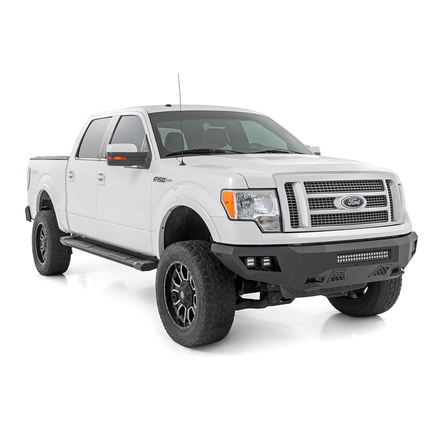 ROUGH COUNTRY HD2 Aluminum Running Boards | Super Crew Cab | Ford F-150 2WD/4WD (2009-2014) | SRB091491A